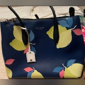 kate spade Navy Floral Print Tote